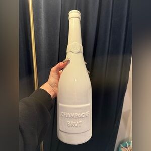 Z Gallerie White Champagne Brut Bottle Decor